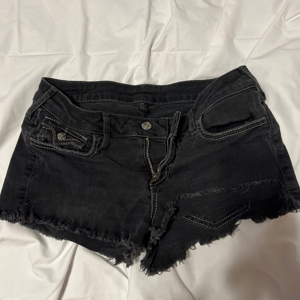 True Religion Black Booty Shorts